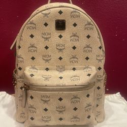 Authentic MCM Beige Backpack 