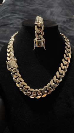 18mm Gold Cuban Set