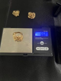 14k gold nugget ring 6.6g size 10