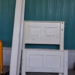 Twin-size wooden bed frame 