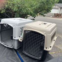 Medium Dog Kennel Crate Carrier Airline Approved like New 28” L by 20” W by 20” $35 Each 