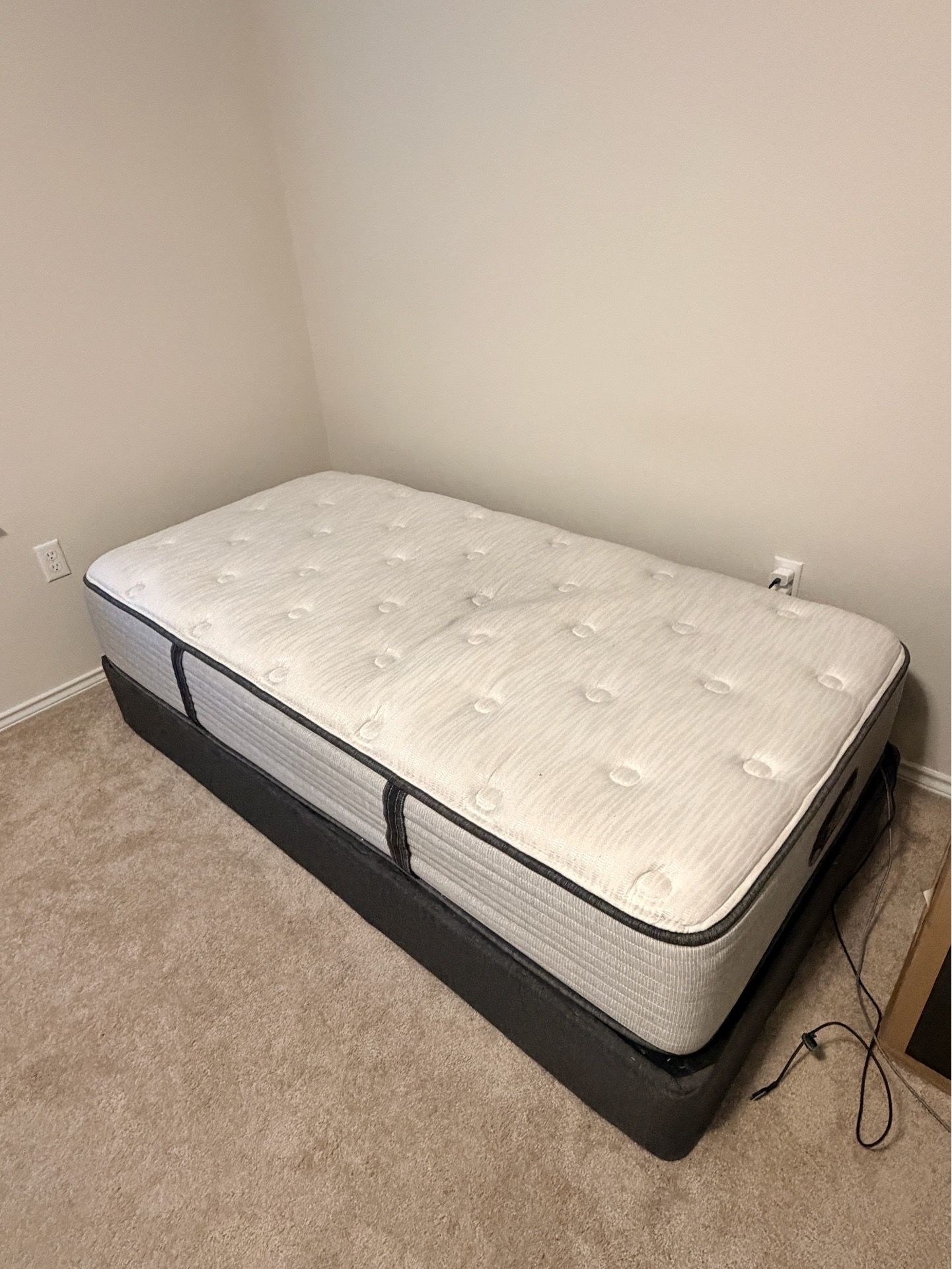 Twin Bed and Mattress with Frame