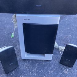 Philips PWR2006-37 Surround System Speakers And subwoofer