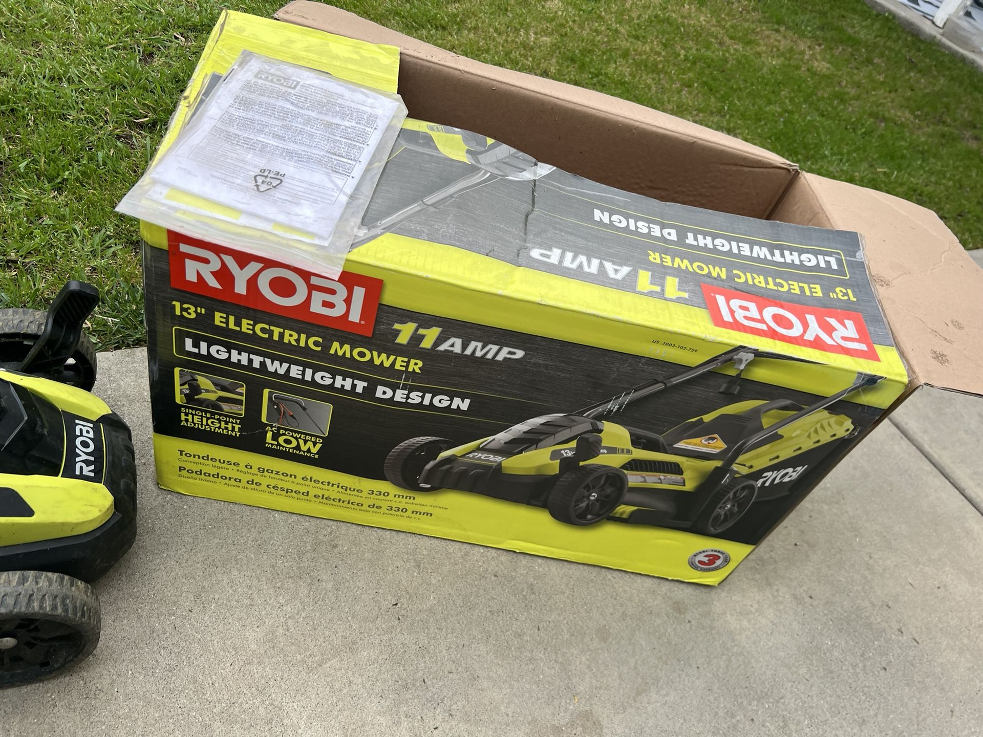 Ryobi 11 Amp 13” Electric Mower