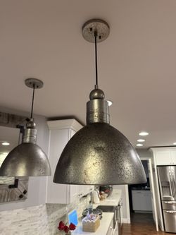 Hanging Pendant Lighting Brushed Nickel Industrial Style