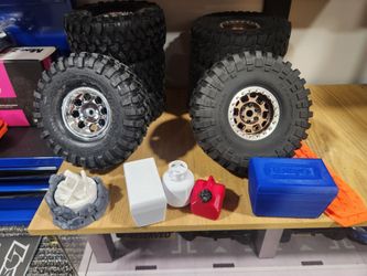 Crawler aluminum beadlocks, accessories,  rims, wheels, and tires for scaler 1.9
