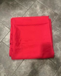 Curtains - 2 Large and Very Nice, at 60” x 120” Ruby Red Polyester Window Covers, Come from a Smoke Free and Pet Free Home. $20 for Both !!