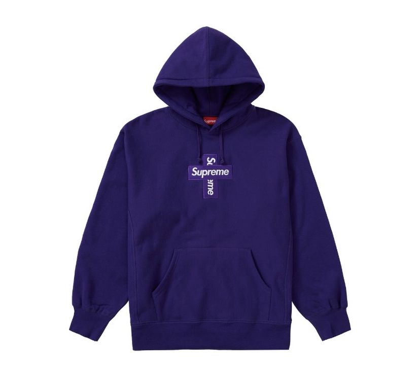 Supreme Cross Box Logo Purple Size Medium