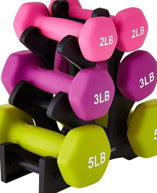 6 pc Set Dumbbell Hand Weight Set, Home Weights Exercise, 2 3 6 pounds