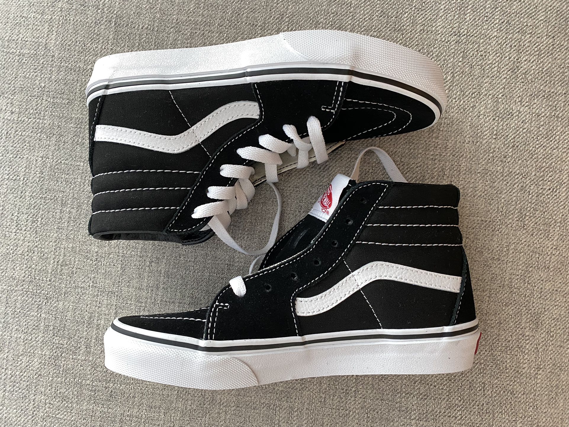 Black And White Hightop Vans Youth 