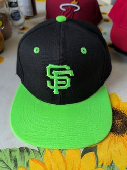 San Francisco Giants Snapback Hat Black Green