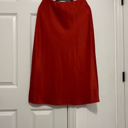 Silk Red Skirt