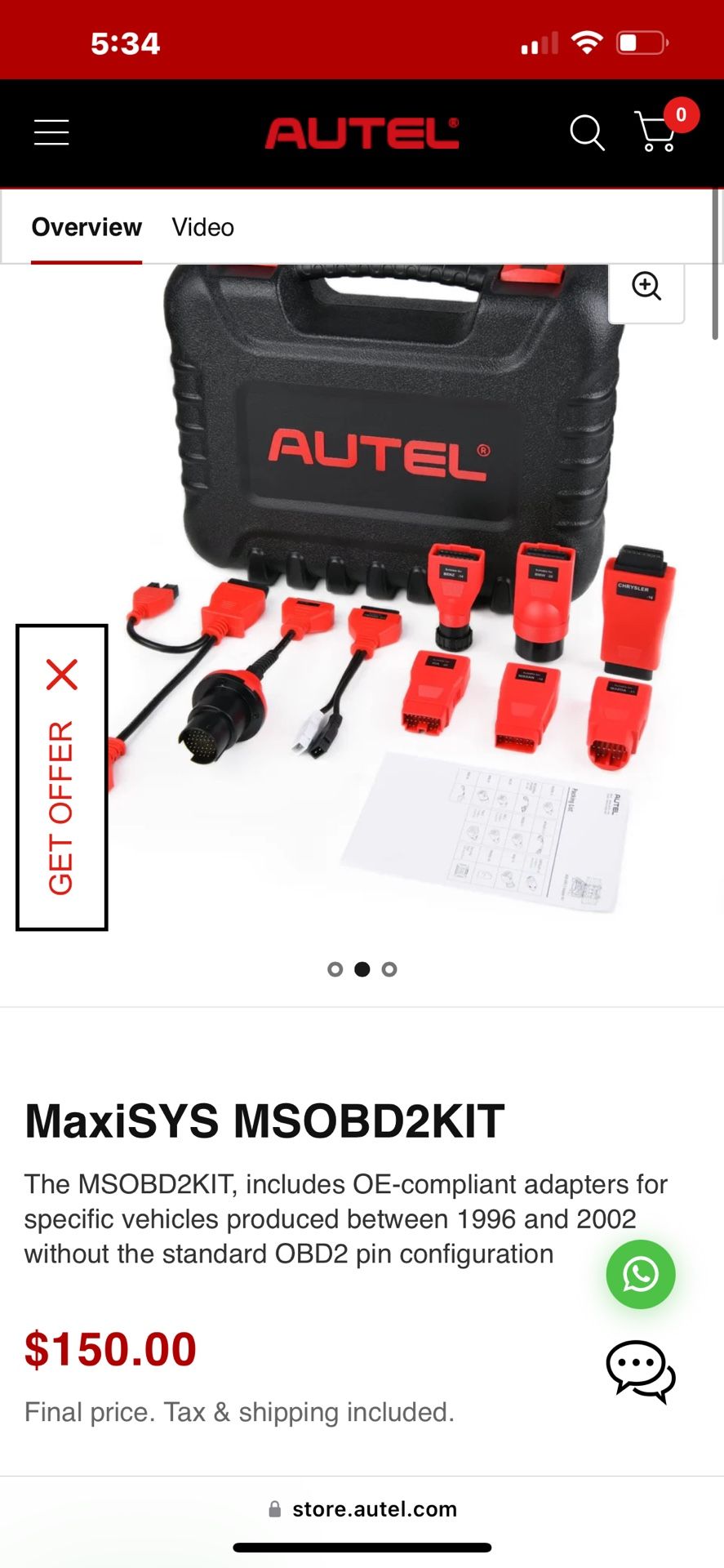 Autel MaxiSYS MSOBD2KIT