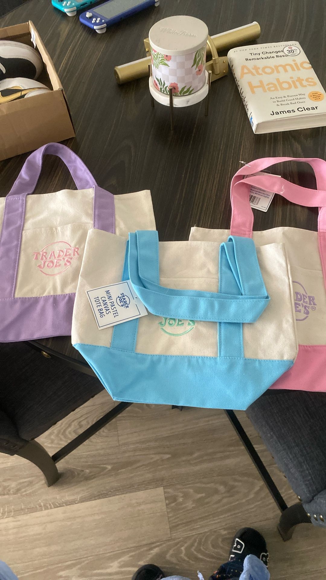 Trader Joe’s Mini Pastel Canvas Tote Bag