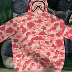 Pink Authentic Bape Hoodie Also Open For Trades