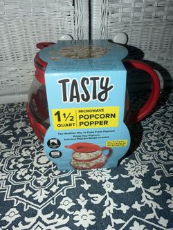 Tasty Glass Microwave Popcorn Maker Butter Melts In 