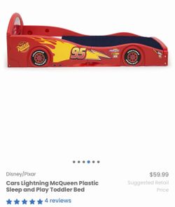 Disney Pixar Lightning McQueen Toddler Bed