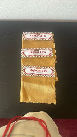 Gold Polyester Napkins 3 x 2-Pack