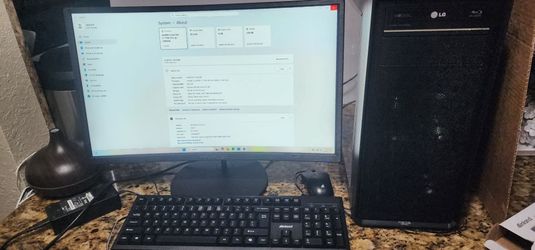 Complete Gaming PC Setup – Intel i7 / RX 580 8GB / 16GB RAM + Monitor