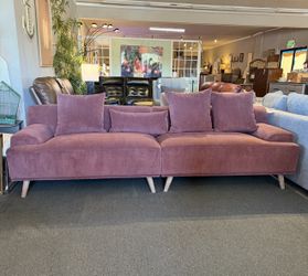 Long sofa mid century modern style MCM