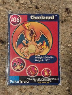 Charizard 1999 Burger King PokeTrivia Card