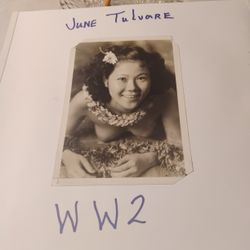 Vintage Topless Hula Girl June Tulvare Ww2 Original Prints