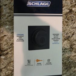 Schlage B60 Series Collins Matte Black Single Cylinder Deadbolt Certified Highest for Security and Durability