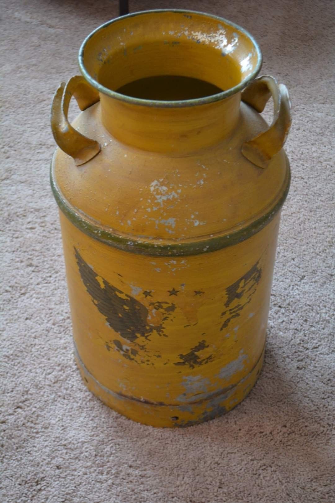 Antique dairymen's league painted milk can