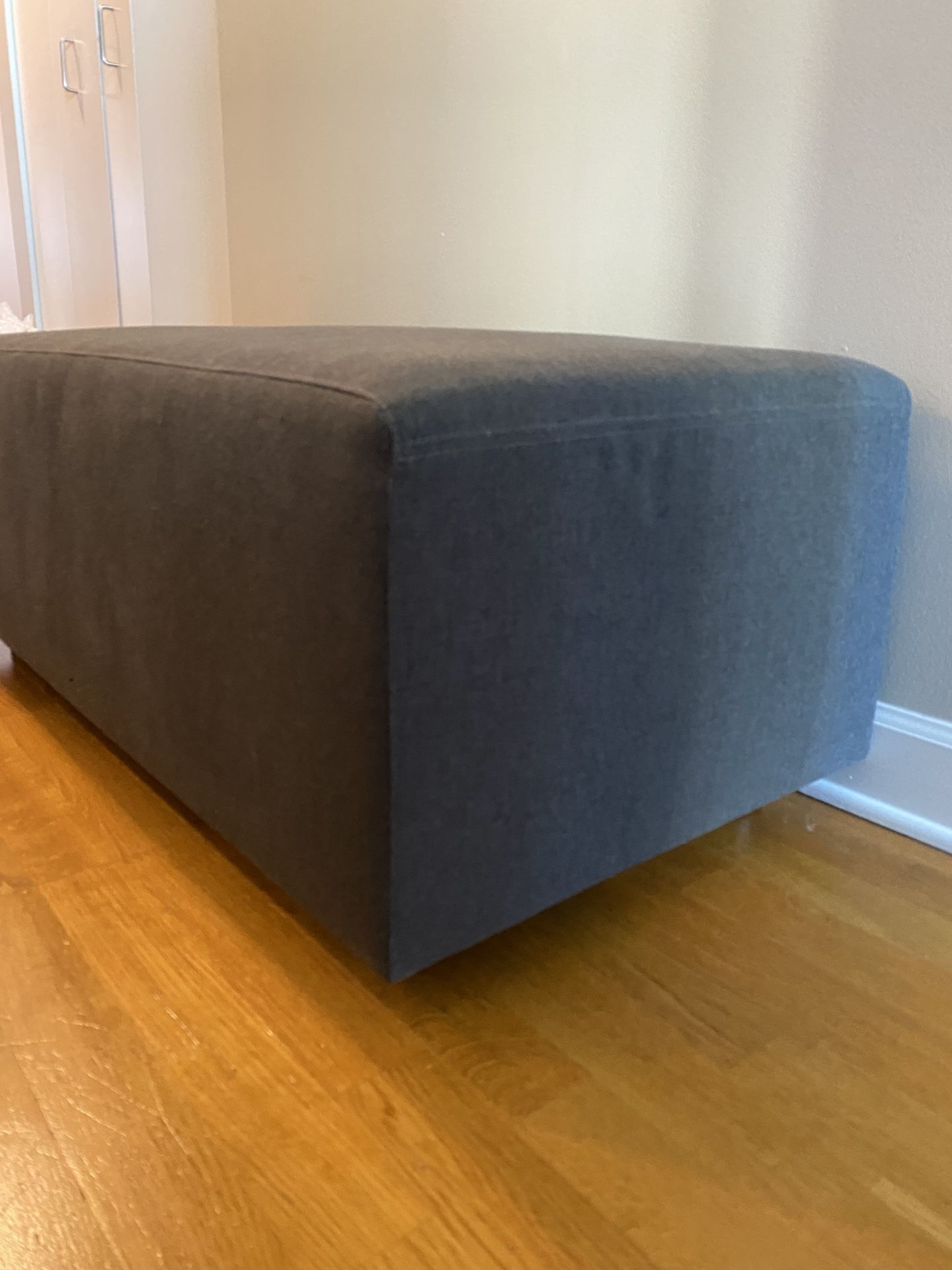 modern ottoman, entryway