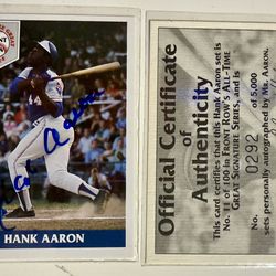 Signed baseball cards with authenticity