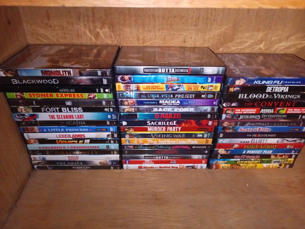 47 DVDS $30. All