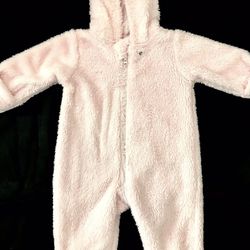 Carters Baby Girl 6 Month One Piece Fleece Suit