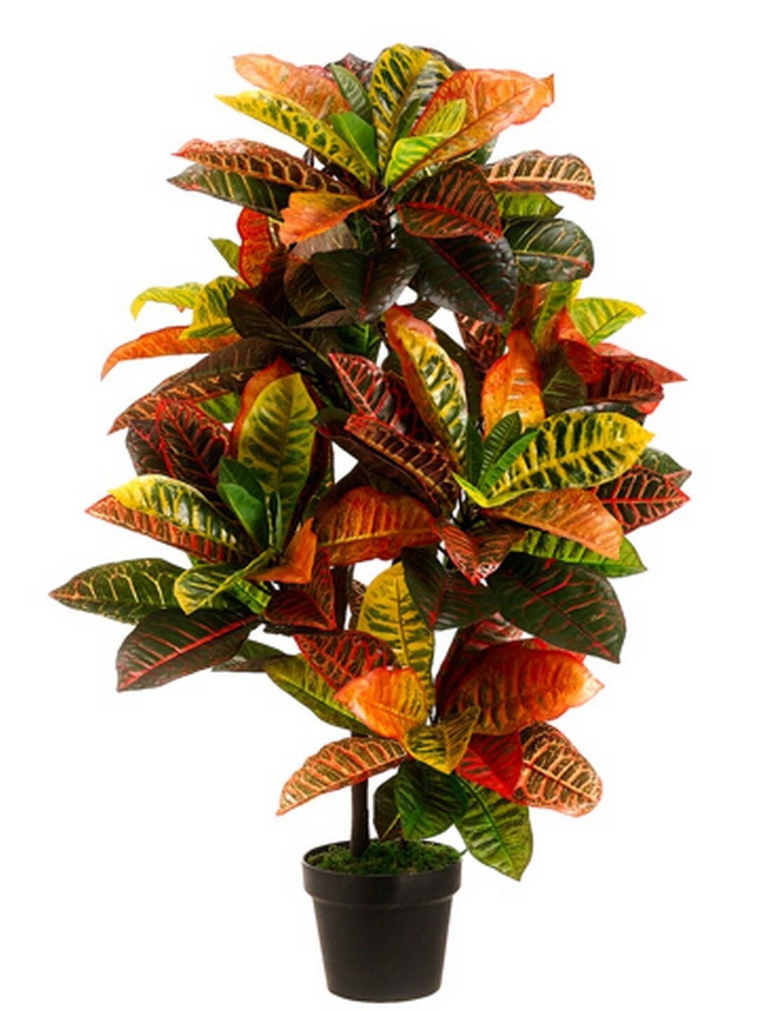 🍂 BRAND NEW ARTIFICIAL 3' CROTON OUTDOOR UV TOPIARY TREE BUSH PALM IN POT POOL 5 7 6 4 PATIO