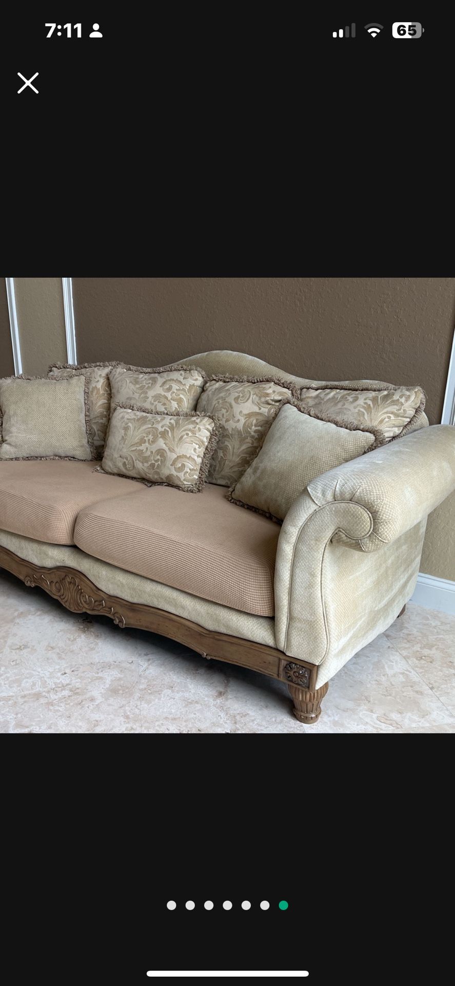 Victorian-style sofa
