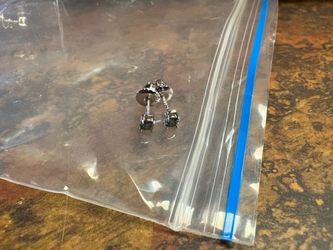 3MM Blue Moissanite Screwback Earrings