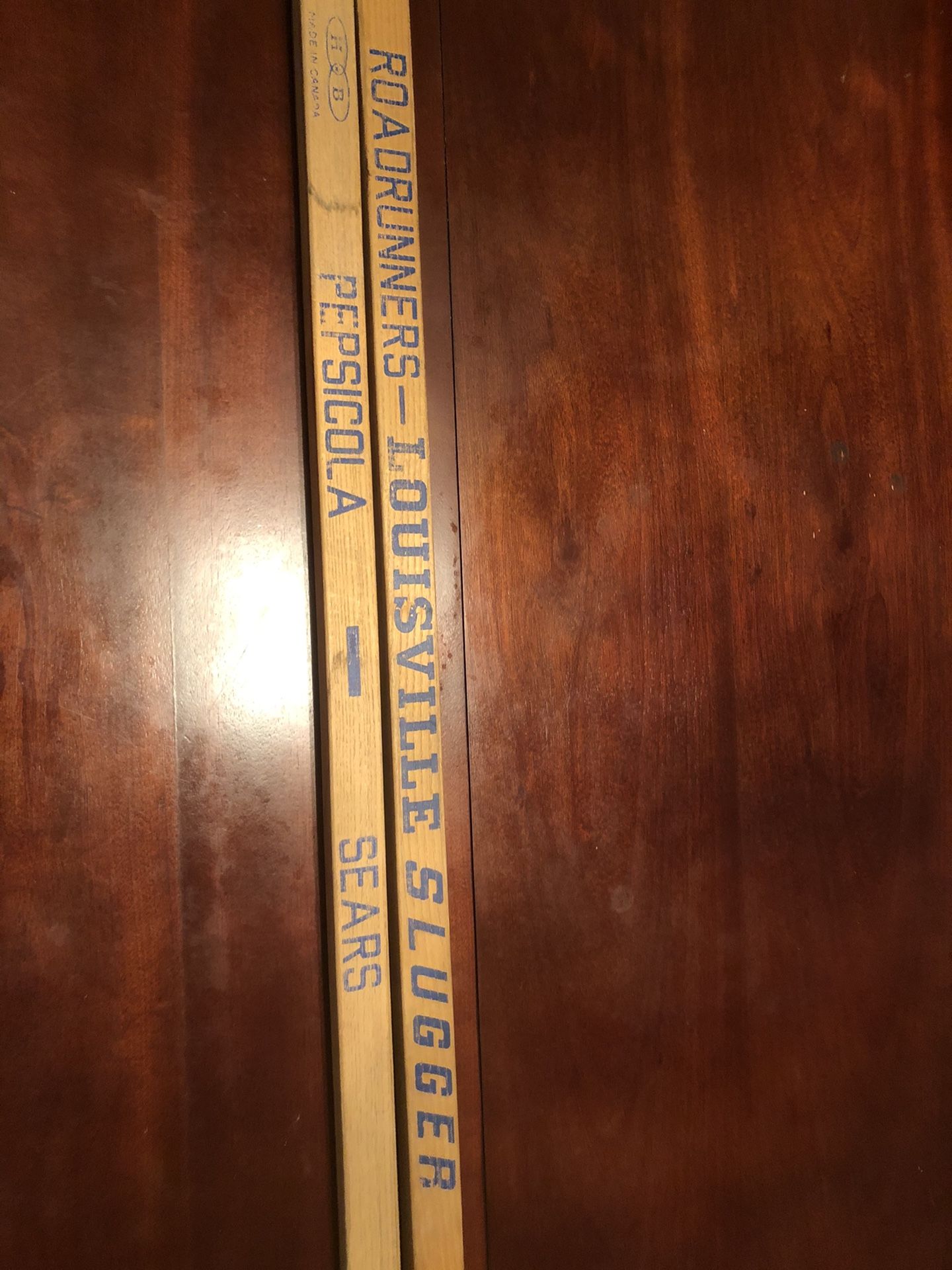 Vintage Collectible Roadrunners-Louisville Slugger PepsiCola Sears H B Hockey Sticks