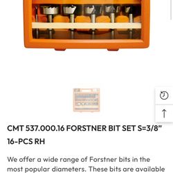 CMT 16 Pc Forstner Bit Set