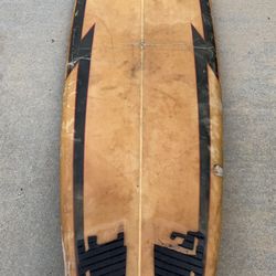 Vintage Minard Lightning Bolt Surfboard