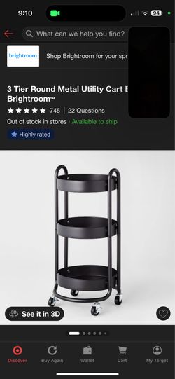 3 tier utility cart