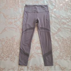 Ivivva by Lululemon Gray Mesh Cropped Tights Leggings Girl Size 12