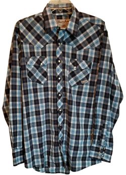 Wrancher by Wrangler Men's Long Sleeve Shirt Size L Tall