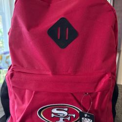 NFL  San Francisco Red Backpack.  14”X 10”X 5”