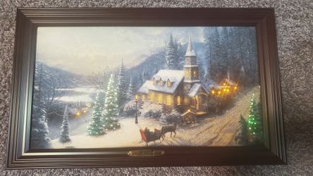 Thomas Kinkade Sunday Evening Sleigh Ride 
