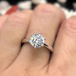 2ct Moissanite Ring With Certificate 