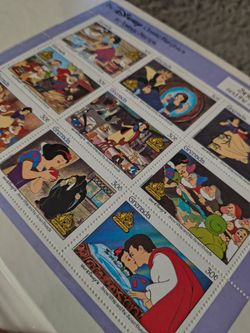 SEALED Vintage Disney Classic Fairytales Postage Stamp Album.