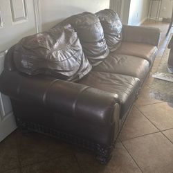 Brown Leather Couches 