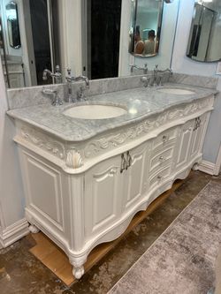 Kohler 72” bathroom vanity and faucets