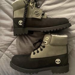 Timberland Shearling Boot ‘black Grape leaf’