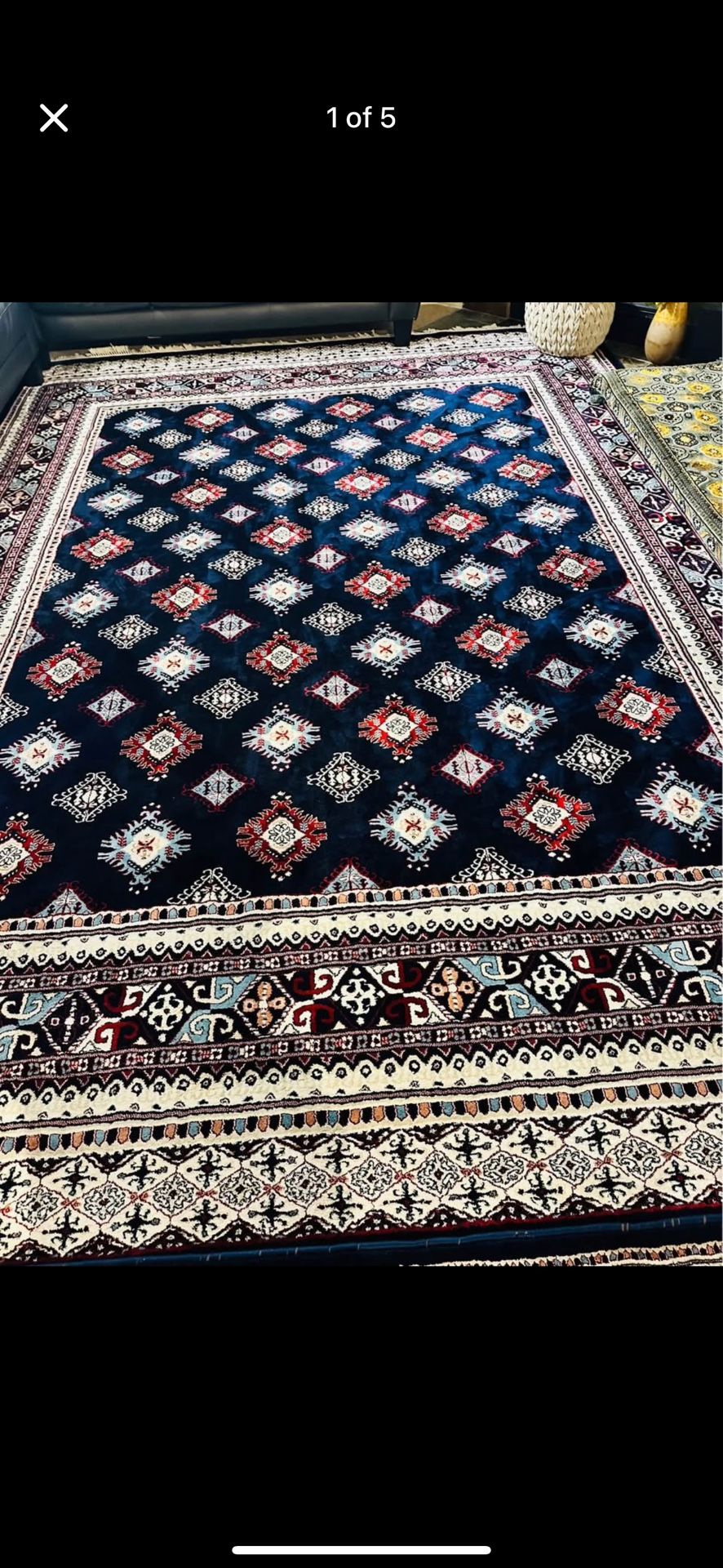 Two Navy Area Rugs