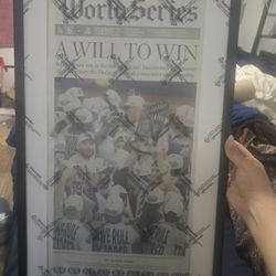 Framed 2025 World Series Newspaper